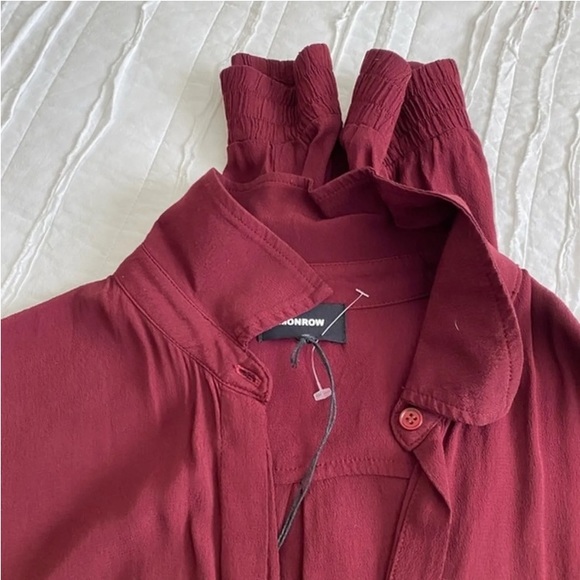 Monrow NWT long sleeve crepe jumpsuit - Picture 4 of 5